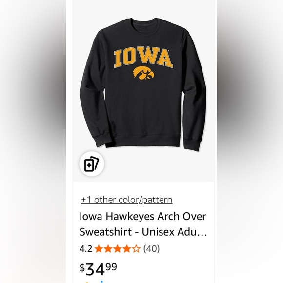 NEW-Iowa State University, long sleeve, black sweatshirt, official LM - Picture 8 of 10